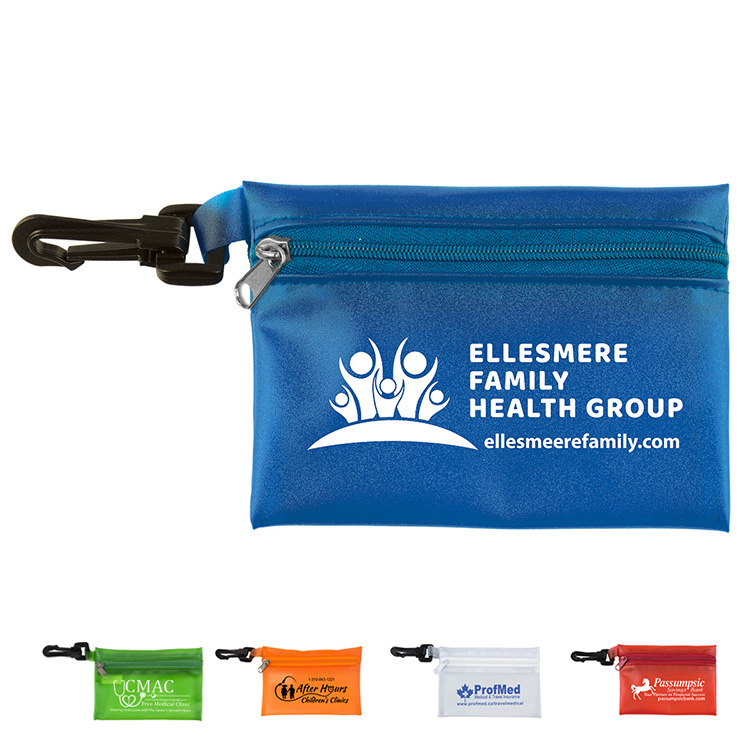 Translucent Zipper Storage Pouch with Plastic Hook Volunteer Gifts